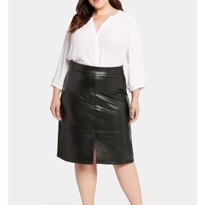 NWOT NYDJ Black Pencil Skirt with Slit for Work